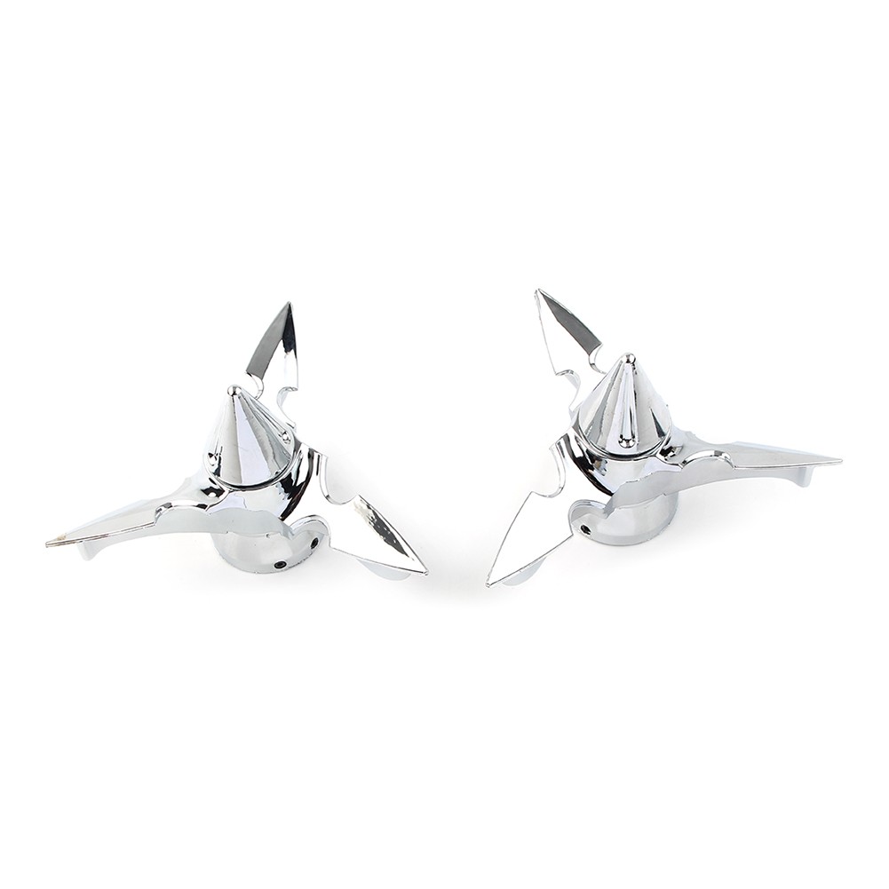 For Harley Softail Touring Chrome Spun Blade Spinning Front Axle Cap Nut Cover