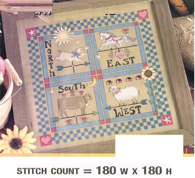 COUNTRY WEATHER VANE  -  CROSS  STITCH  PATTERN  ONLY  PY - PYR