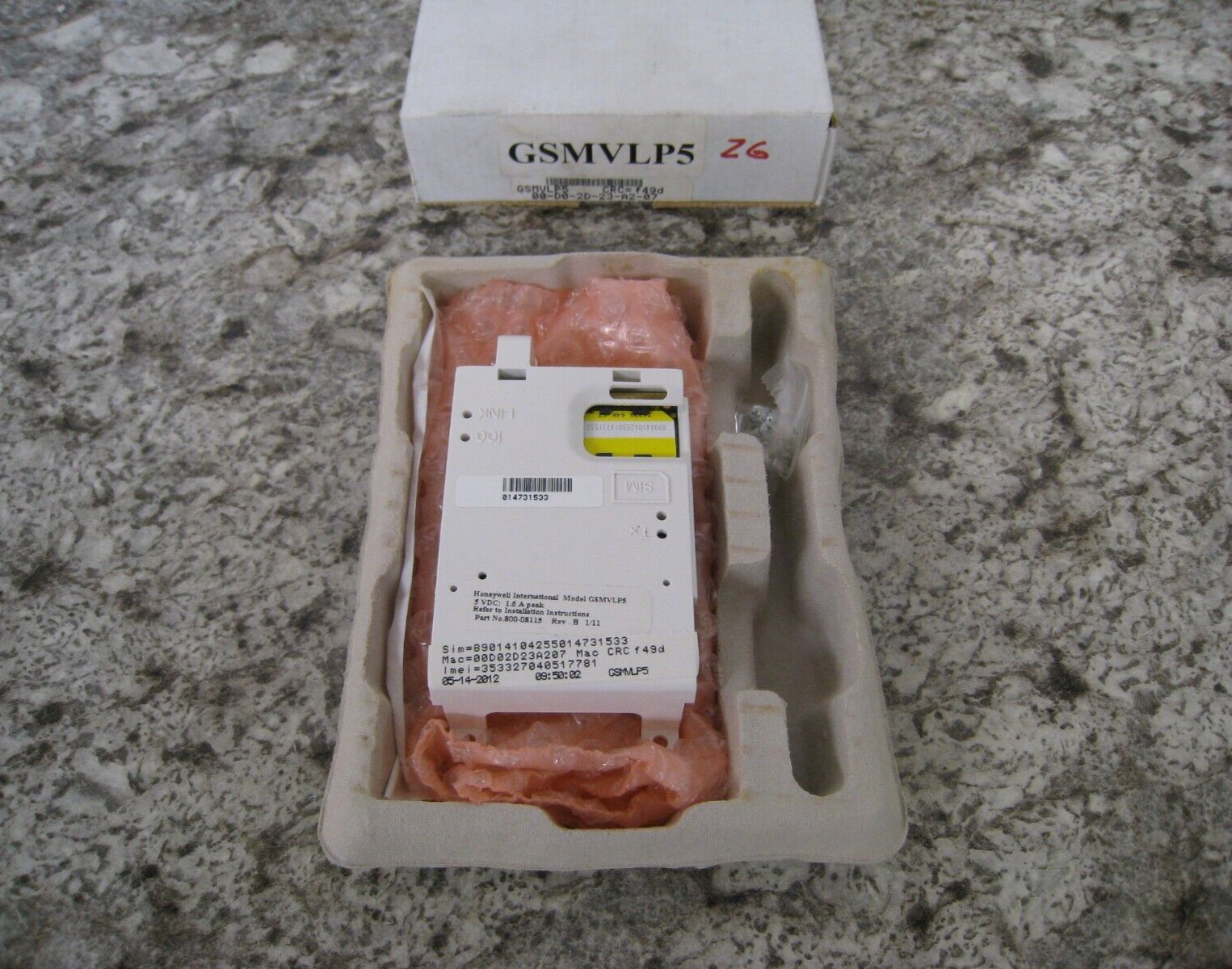 New Honeywell GSMVLP5 AlarmNet Lynx Touch Cellular Alarm Monitoring Communicator