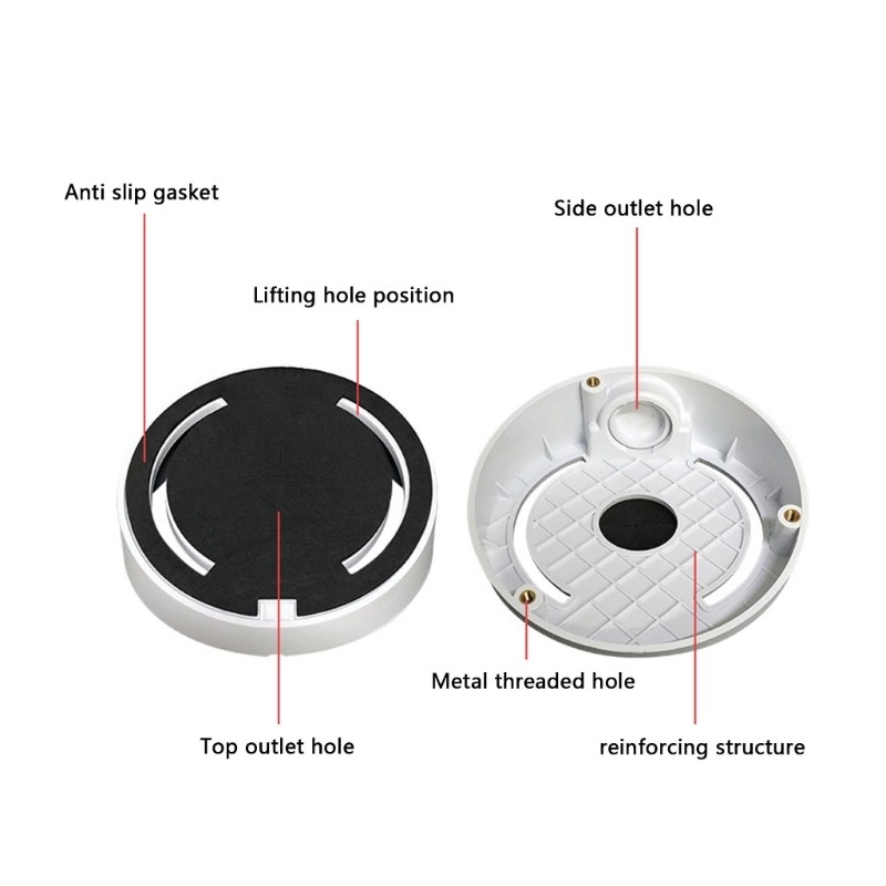 Compactly Sloped Security Camera Mount Lightweight Plastic Base For Space Saving