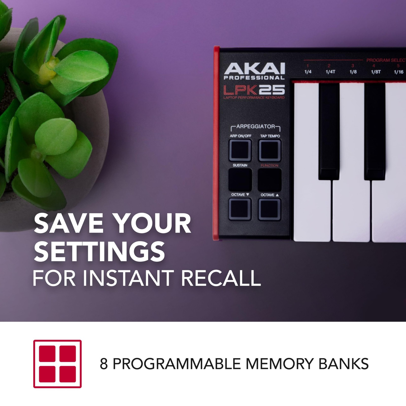 Professional LPK25 - USB MIDI Keyboard Controller with 25 Responsive Synth Keys