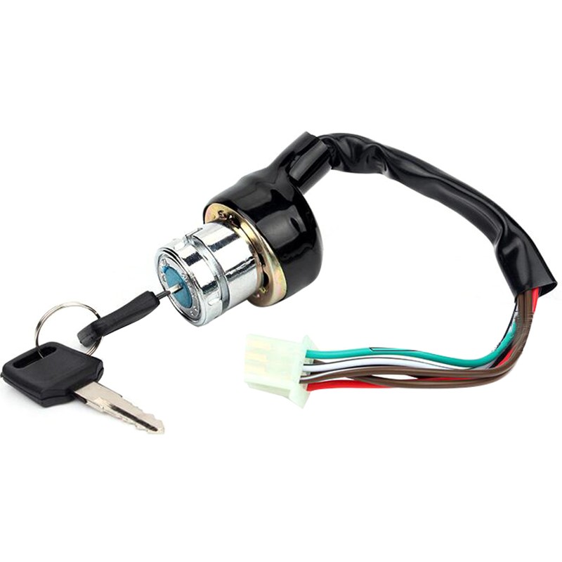 Quality Motorcycle 6 Wire 3 Position Ignition Switch Lock With 2 Keys For ATVs