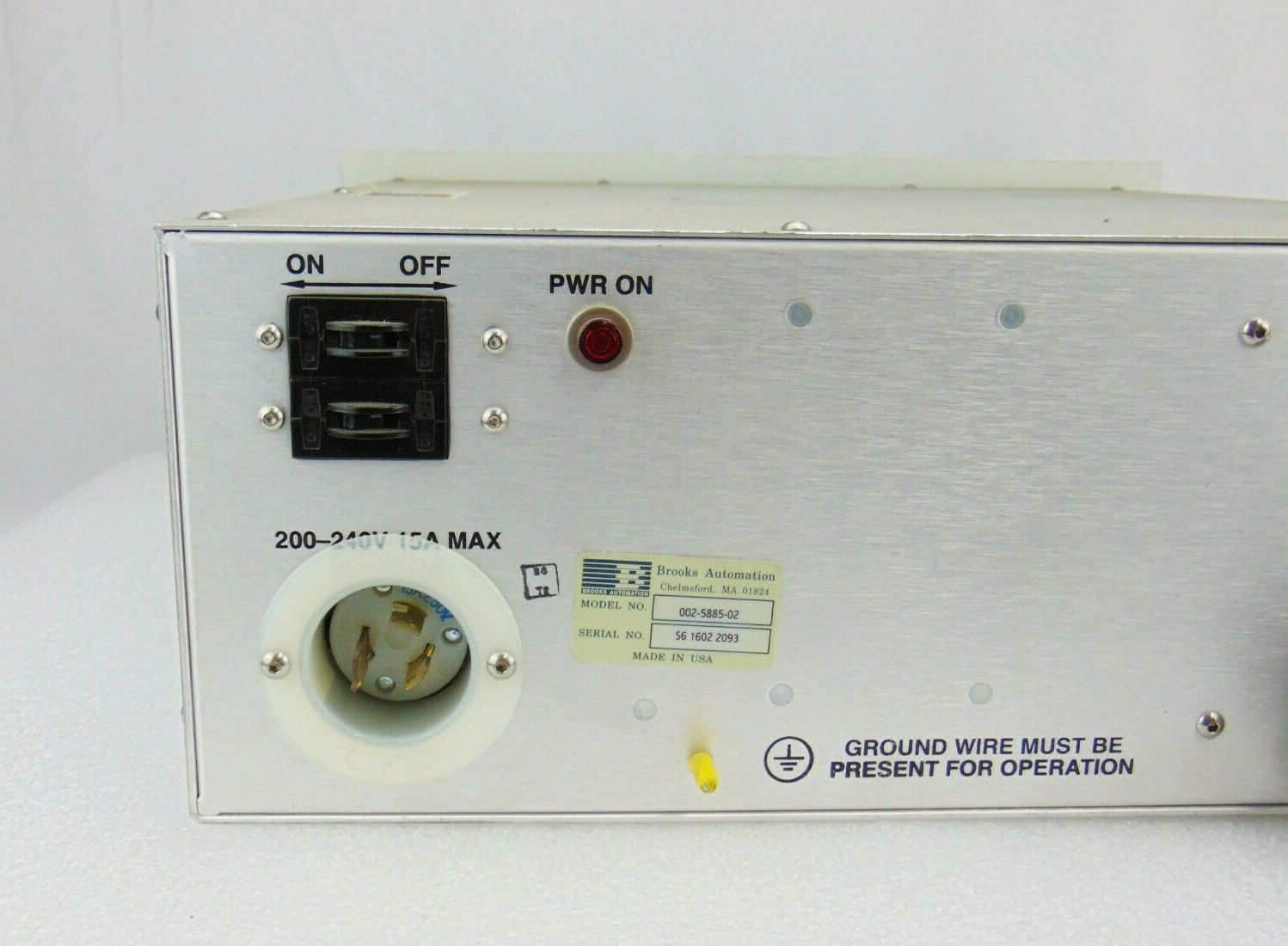Brooks 002-5885-02 DC Power Distribution Unit *used working