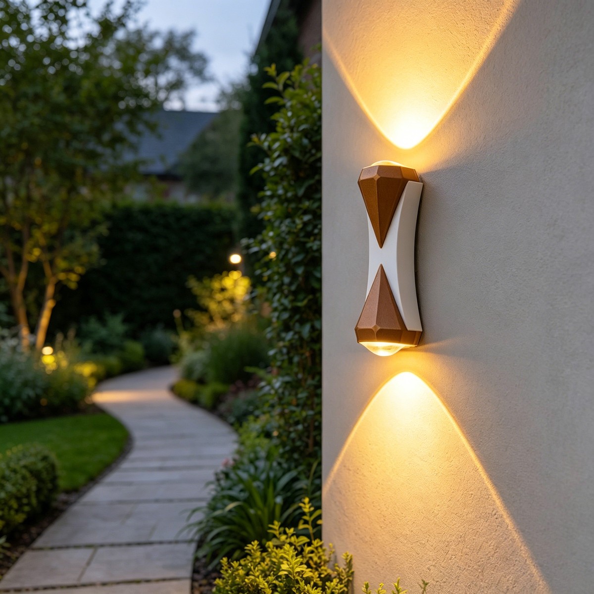 Diamond Shape 6W Outdoor/Indoor Up/Down Exterior Wall Sconce Patio Light Fixture