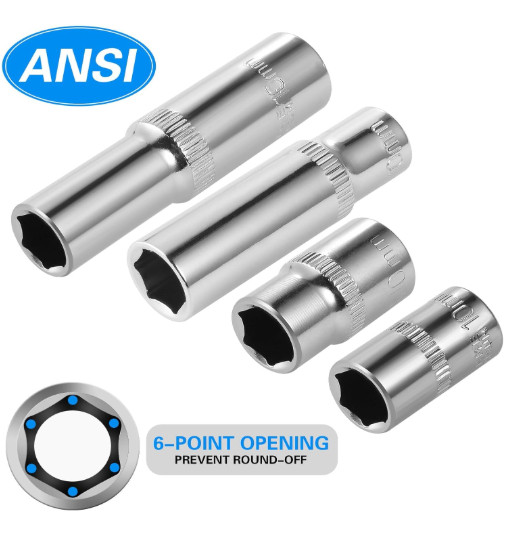 [10-Piece] 10mm Socket Set, 1/4-Inch & 3/8-Inch Drive Impact Socket, 6-Point...
