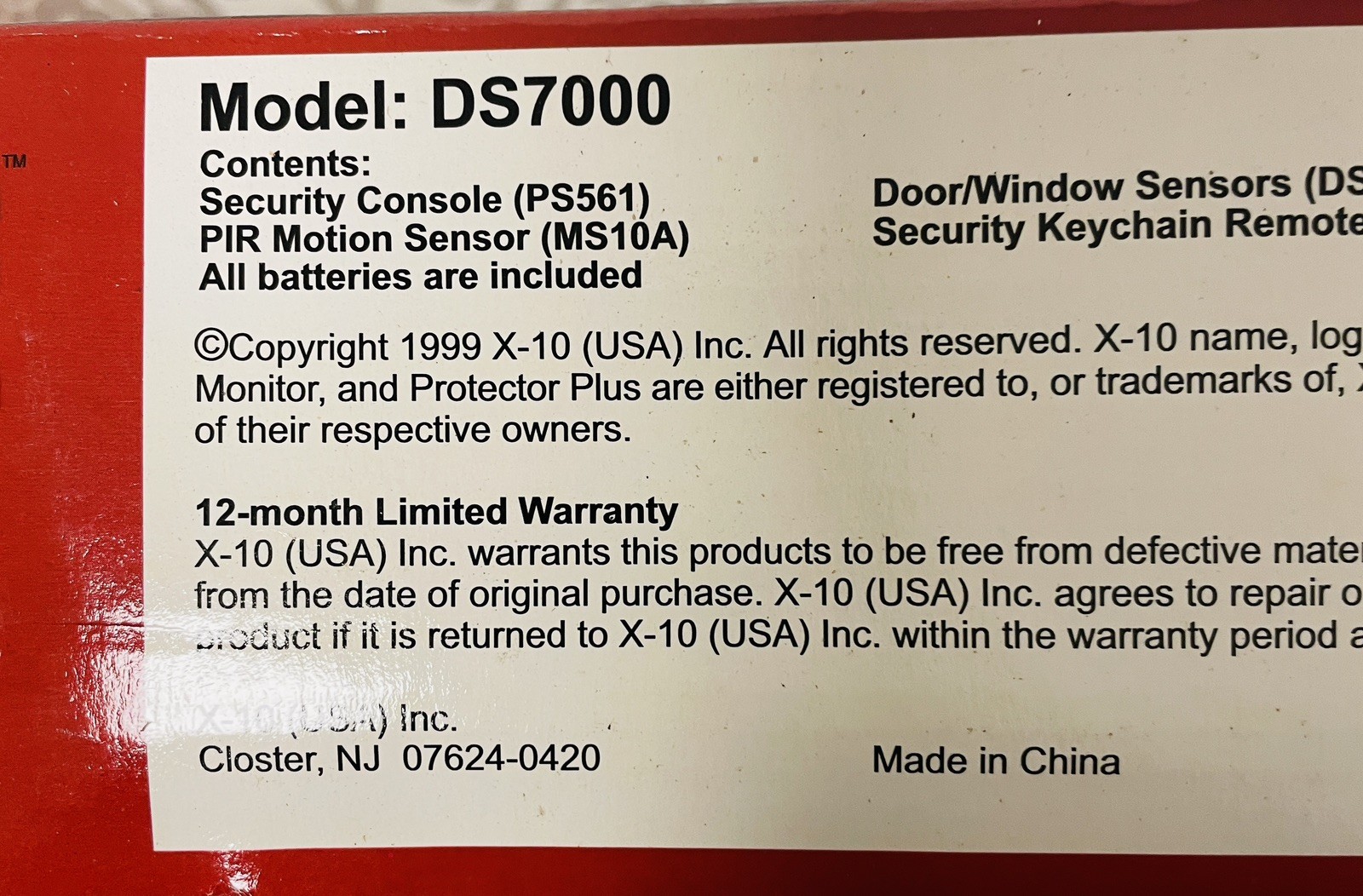 Protector Plus Home & Family Security System Model DS7000, New Open Box.