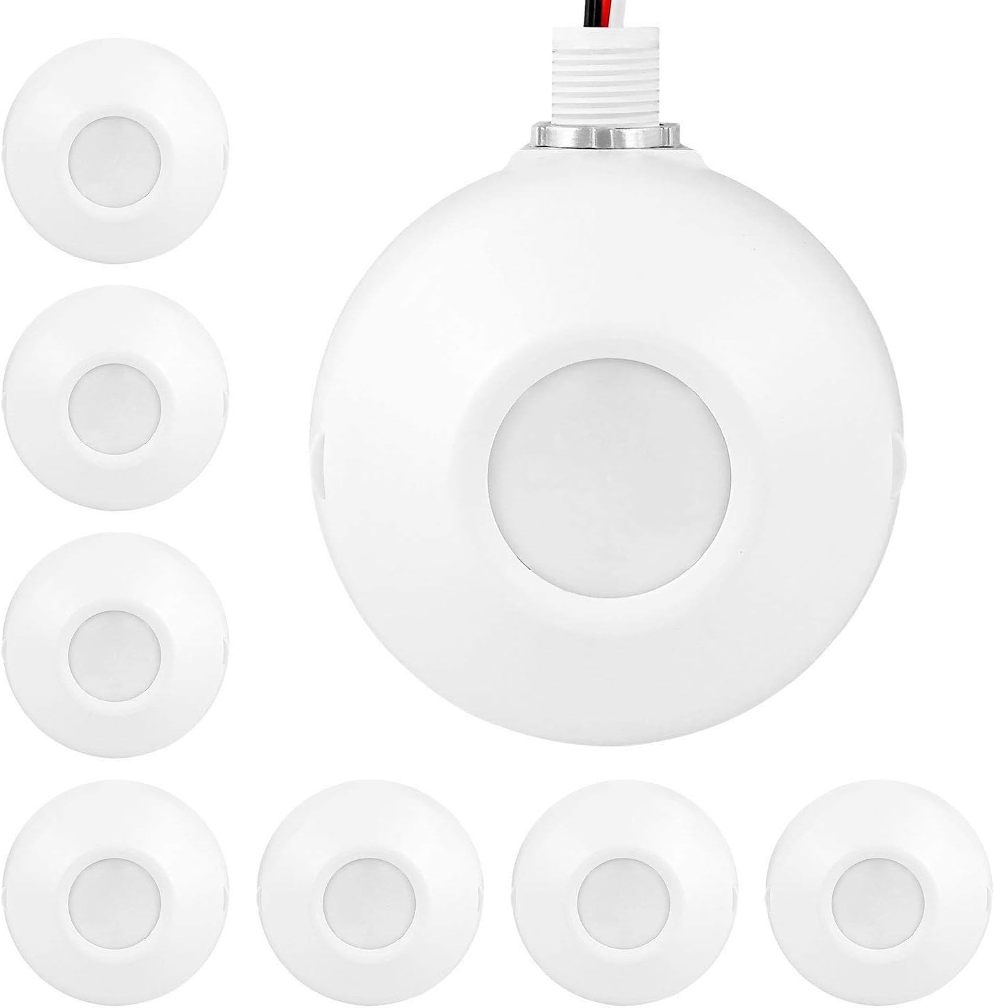 High Bay 360° PIR Ceiling Motion Sensor, 1200-2800 Sq. Ft. Coverage, 8 Pack