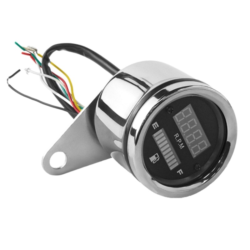 Competitive Motorcycle LCD Instrument 12V with Tachometer and Fuel Level Display