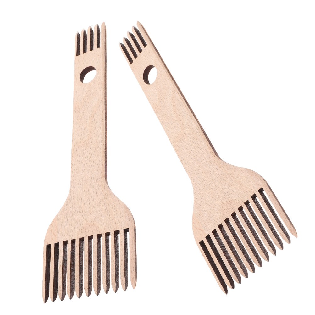 2 Pcs Loom Set Tapestry Weaving Comb Weave Hand Tools Knitting Machine