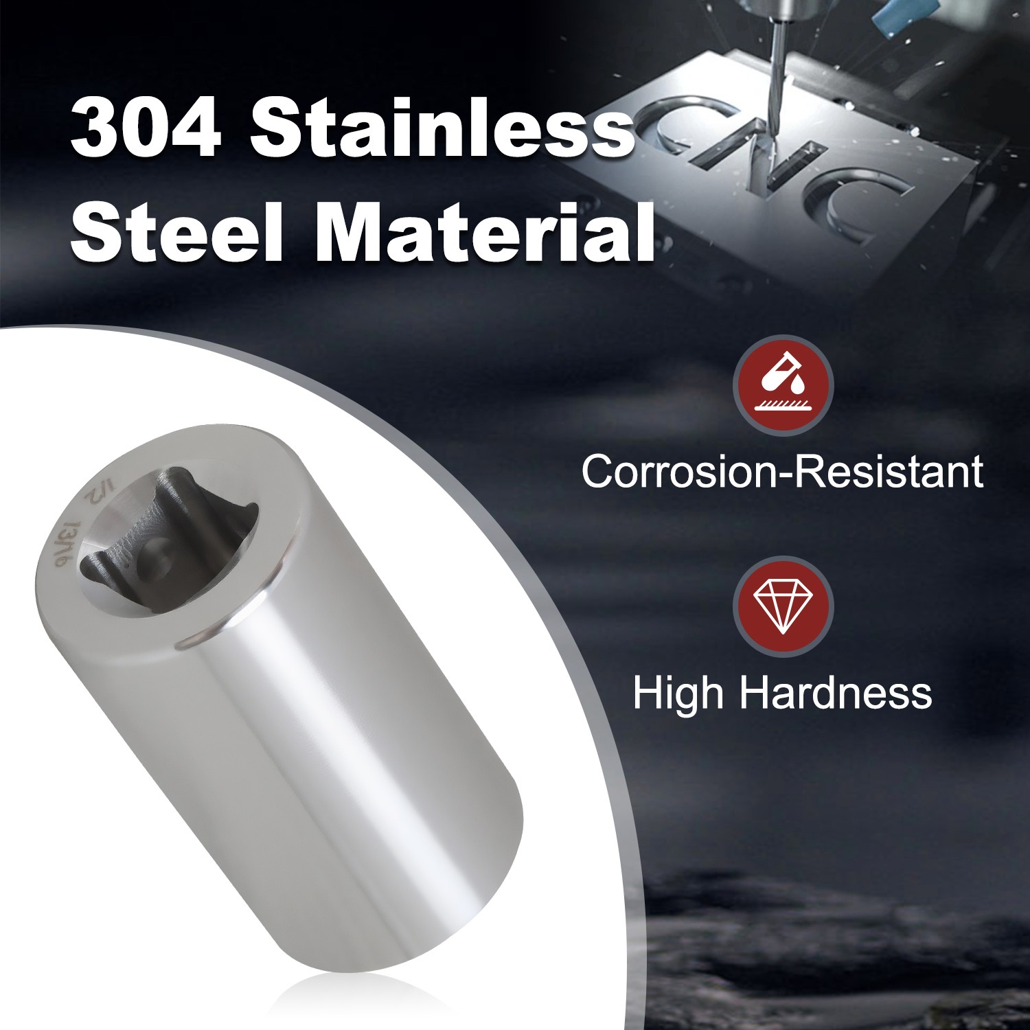 13/16" Penta Socket with 1/2" Drive Pentagon Socket for Pentagon Bolts Nuts