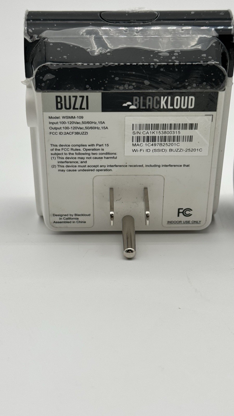 Blackloud Buzzi Smart Wireless Switch, Wi-Fi Outlet Built in Micro USB 3 Pack