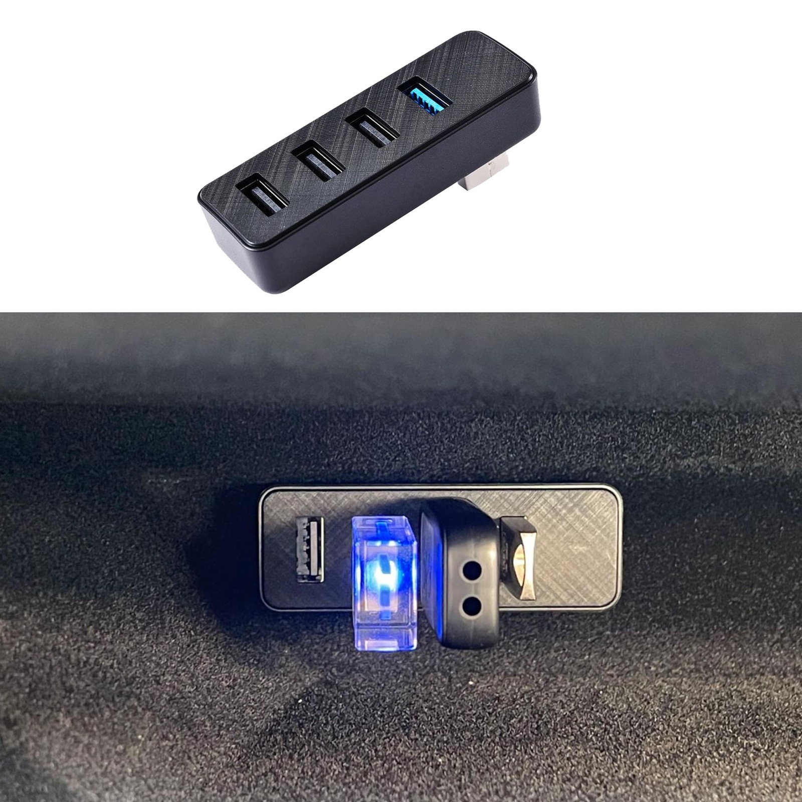 Leiakendi Glove Box USB Hub for Tesla 2024-26 Model 3 Highland, Cybertruck an...