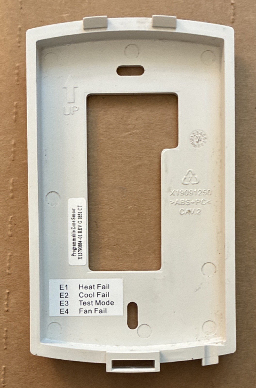 Trane X13790844-01 Programmable Zone Sensor Thermostat, Push Button, White