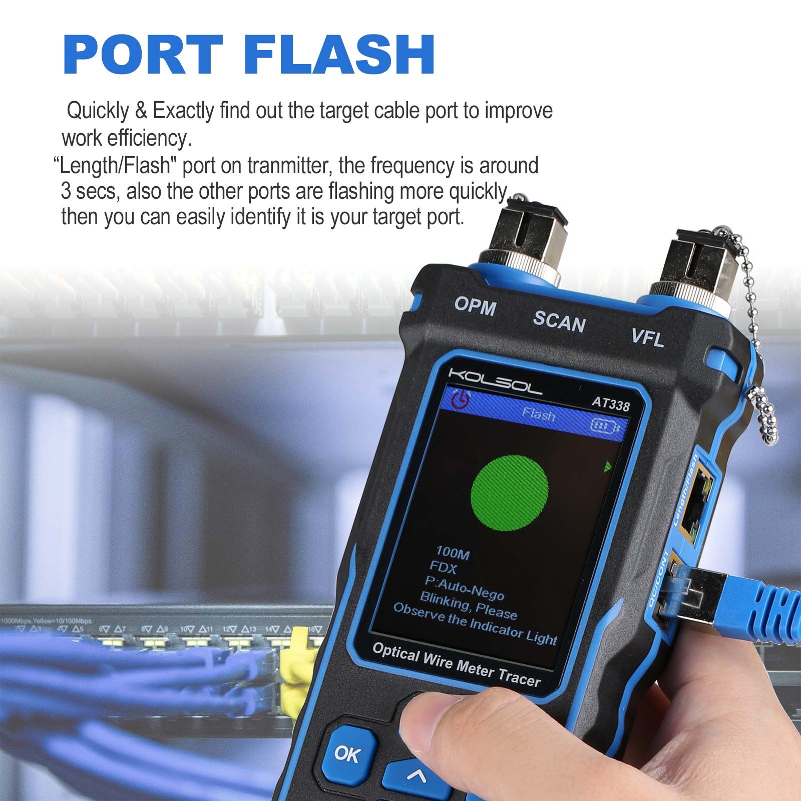 Network Cable Tester Line Finder Rechargeable LCD Wire Tracker Meter From USA