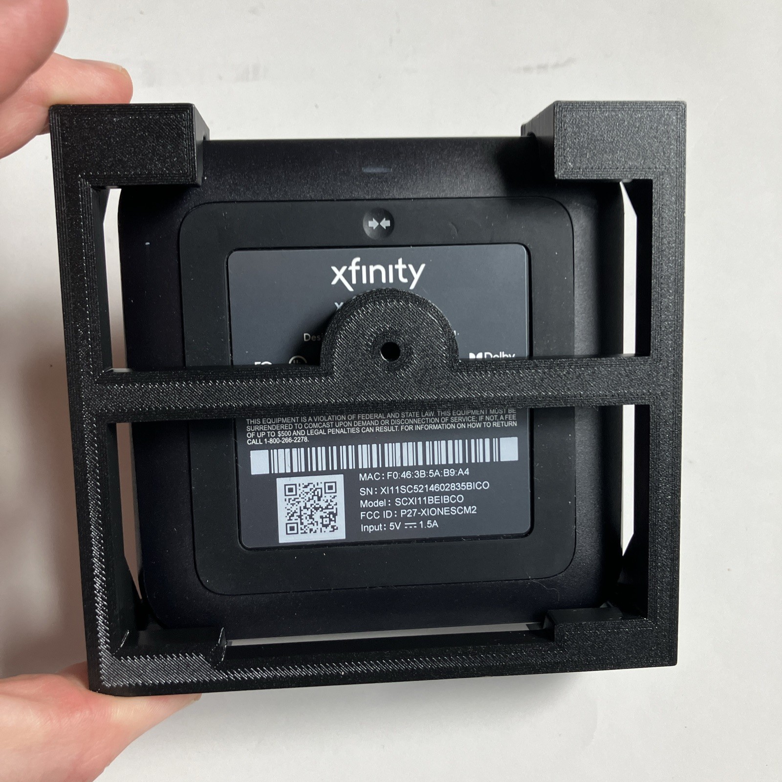Wall Mount Bracket for Xfinity XiOne-SC(B) Streaming Device TV Box