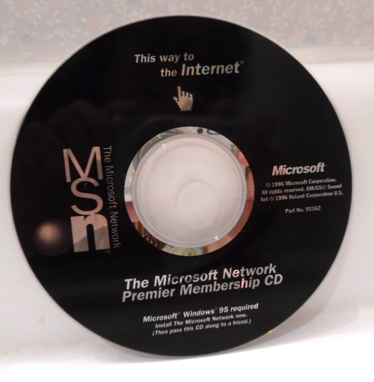 Vintage 1996  MSN - The Microsoft Network Premier Membership CD