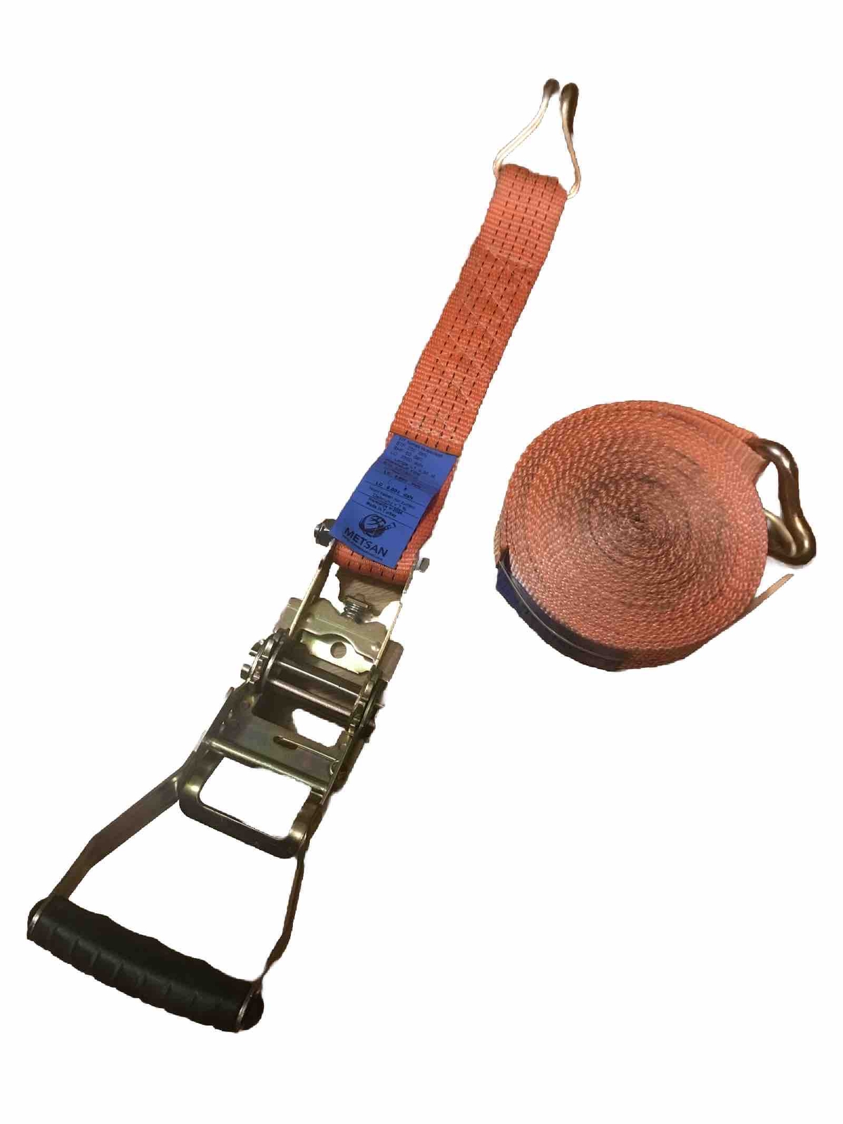 Ratchet Tie Down Straps Heavy Duty 2” W 25’L Double J-Hooks Rated For 5511 lbs.