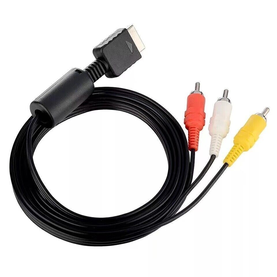 Sony PS1 PS2 PS3 AV Cable RCA Composite Audio Video Cord 6Z - US Stock