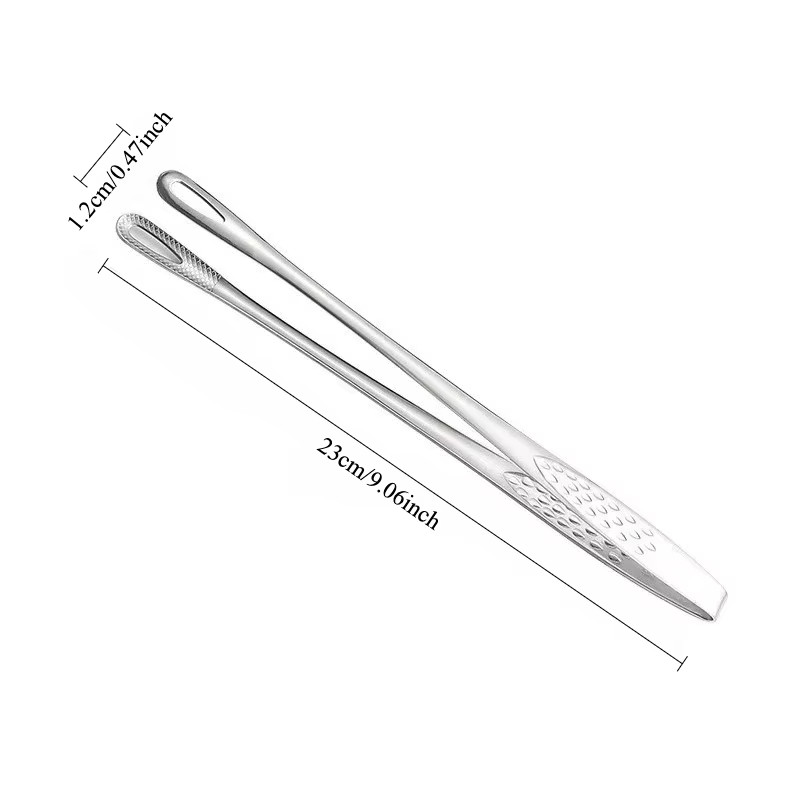Multi-Purpose Kitchen Food Tongs 304 Food Grade Stainless Steel Bread Tongs Stea