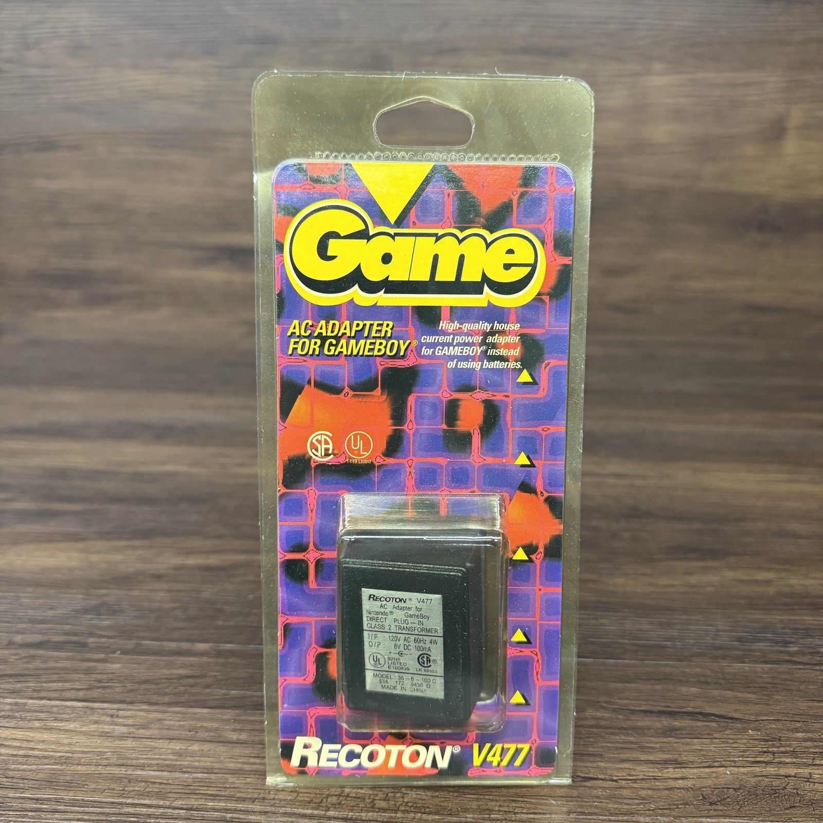 Nintendo Game Boy Power Supply Wall Adapter Recoton V477 6V DC 100mA 4W