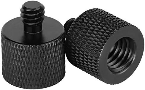 2 Pack 3/8" Female to 1/4" Male Screw Adapter Thread for Tripod Accessories Micr