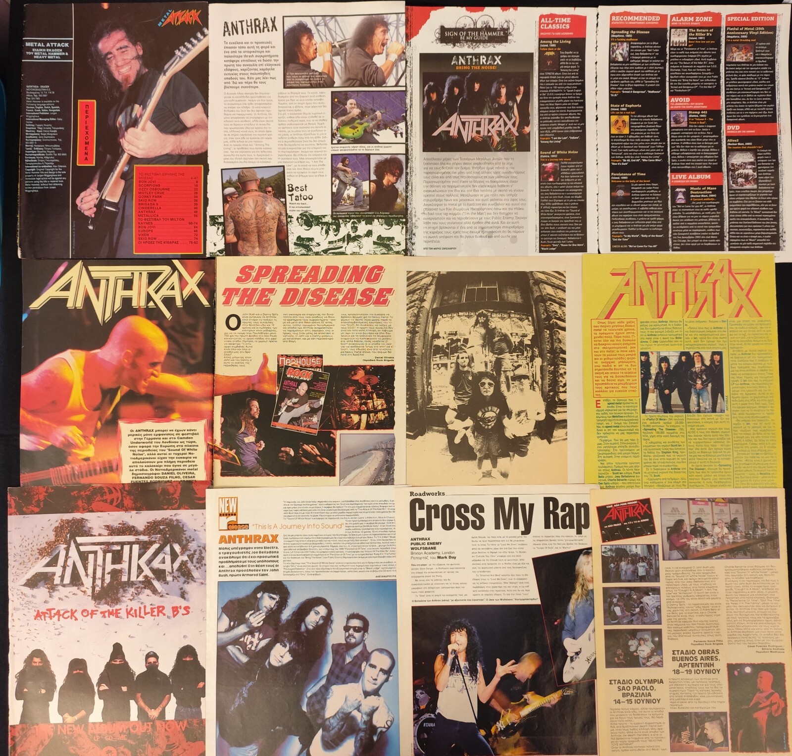 ANTHRAX Posters & Clippings Collection THRASH METAL