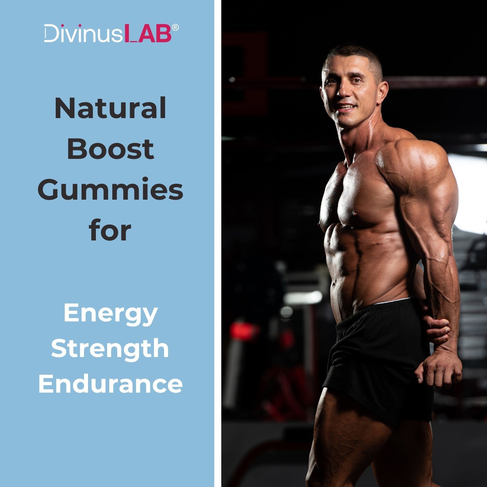 DivinusLab Creatine Monohydrate Gummies - 5G Per Serving, 120 Count