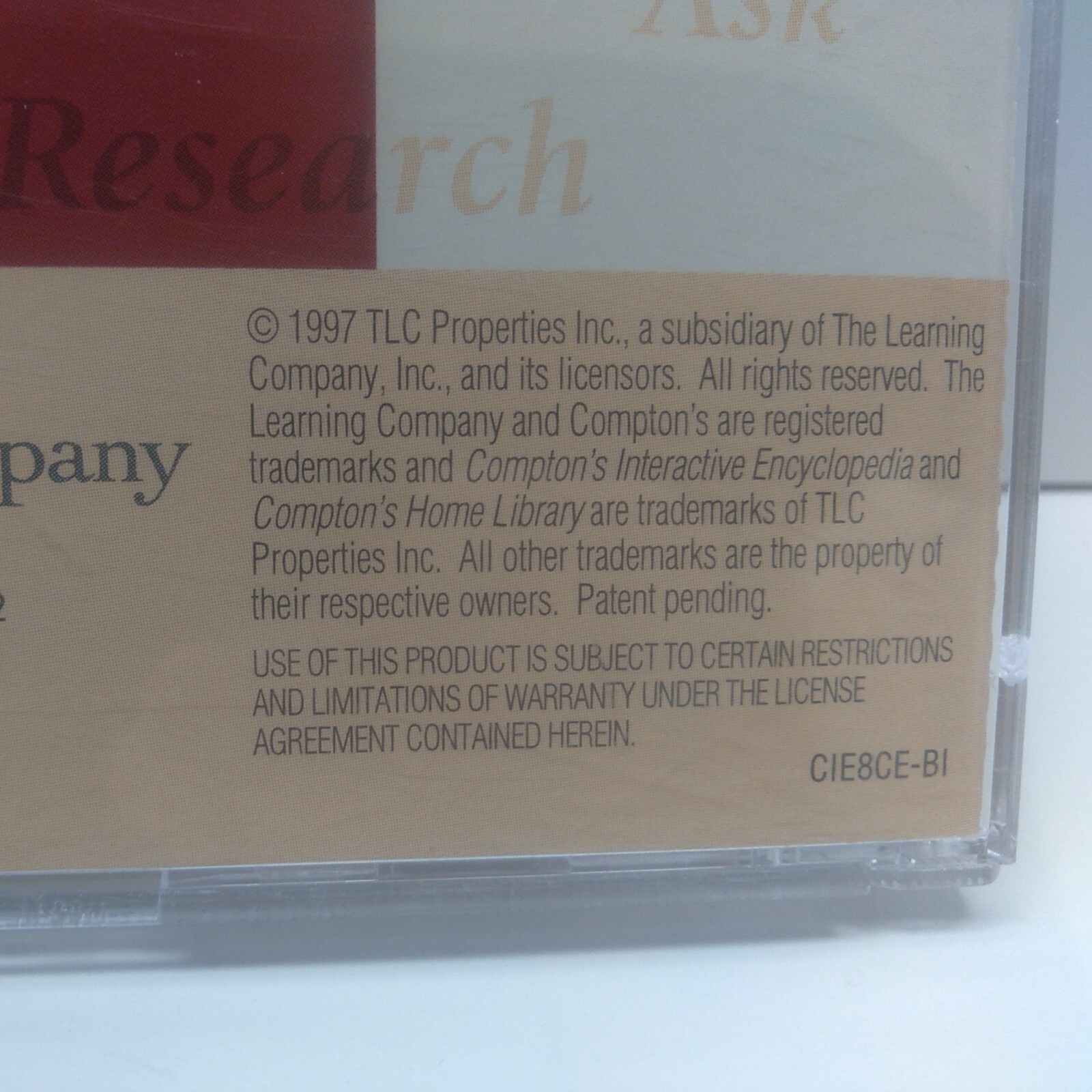 Compton's INTERACTIVE ENCYCLOPEDIA 1998 Version CD ROM Software 90s