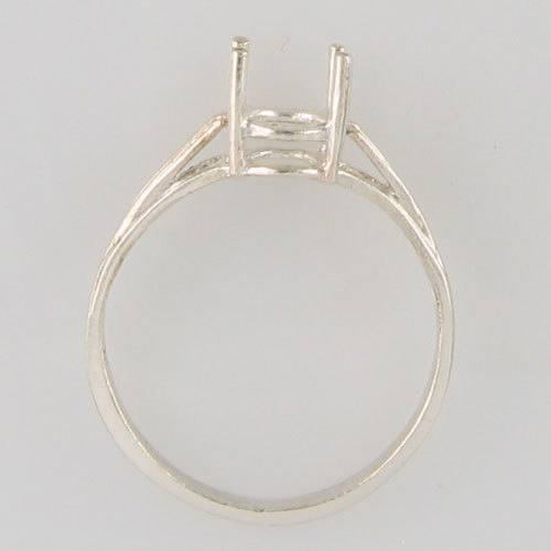 PRE-NOTCHED 8X6 OVAL SOLITAIRE RING .925 STERLING SILVER CR5130SS