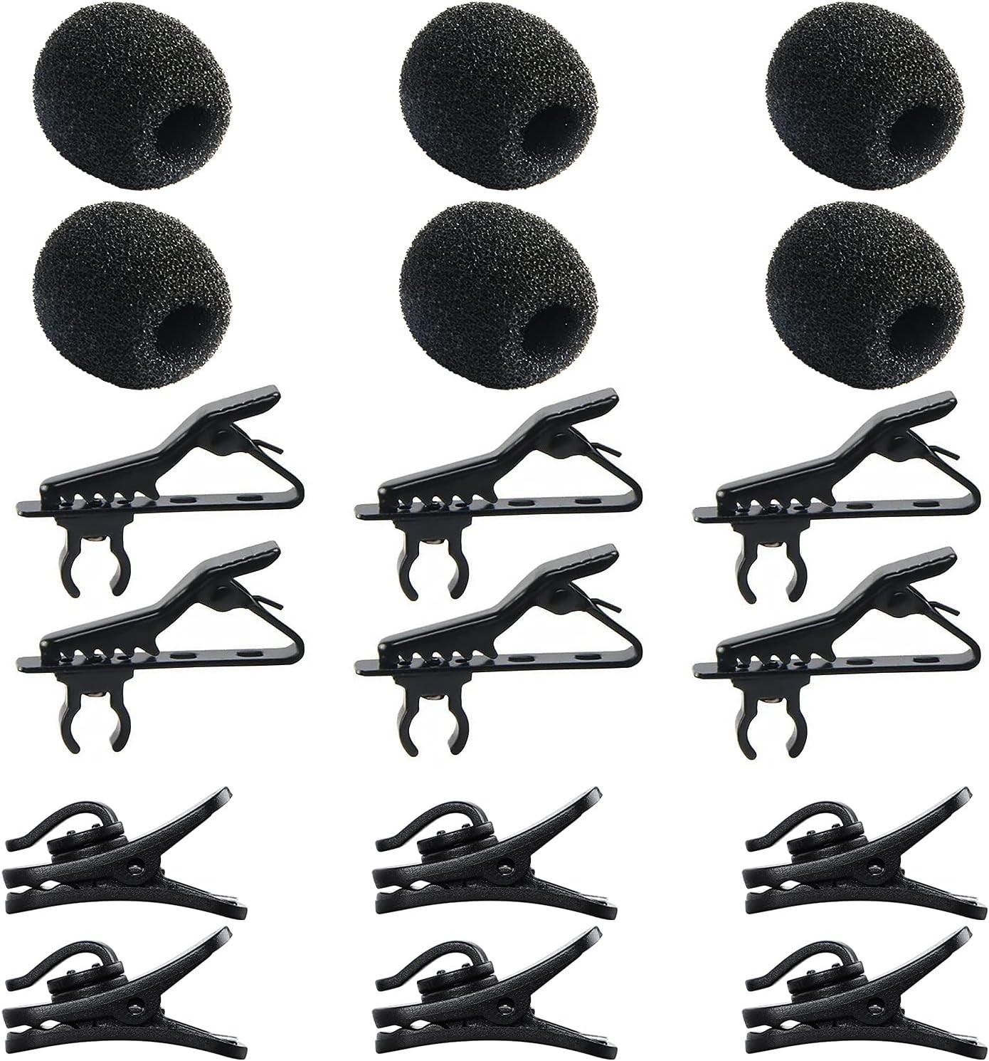 18Pcs Lapel Microphone Clips Replacement Kit6Pcs Lavalier Mic Clips Metal Tie