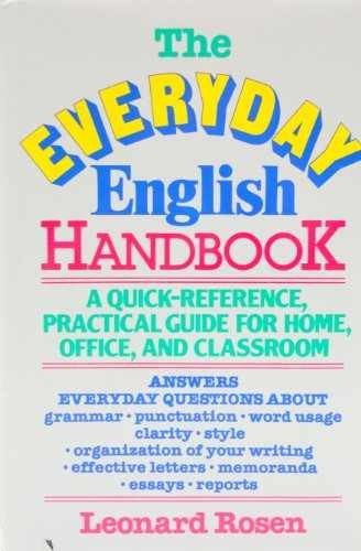Everyday English Handbook - Hardcover, by Rosen Leonard J. - Very Good b