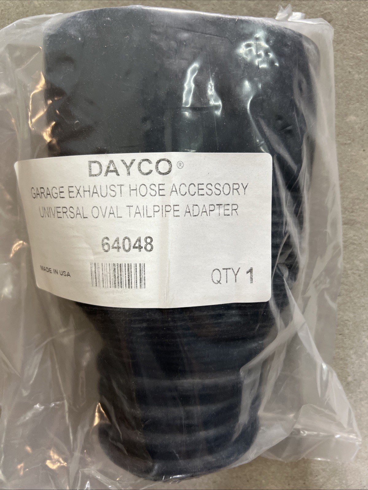 Dayco 64048 Garage Exhaust Hose Adapter Black
