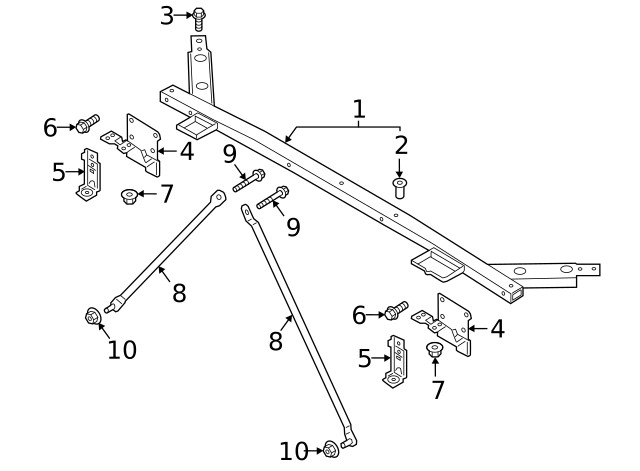 Genuine Volvo Radiator Support Tie Bar Bracket 31468230