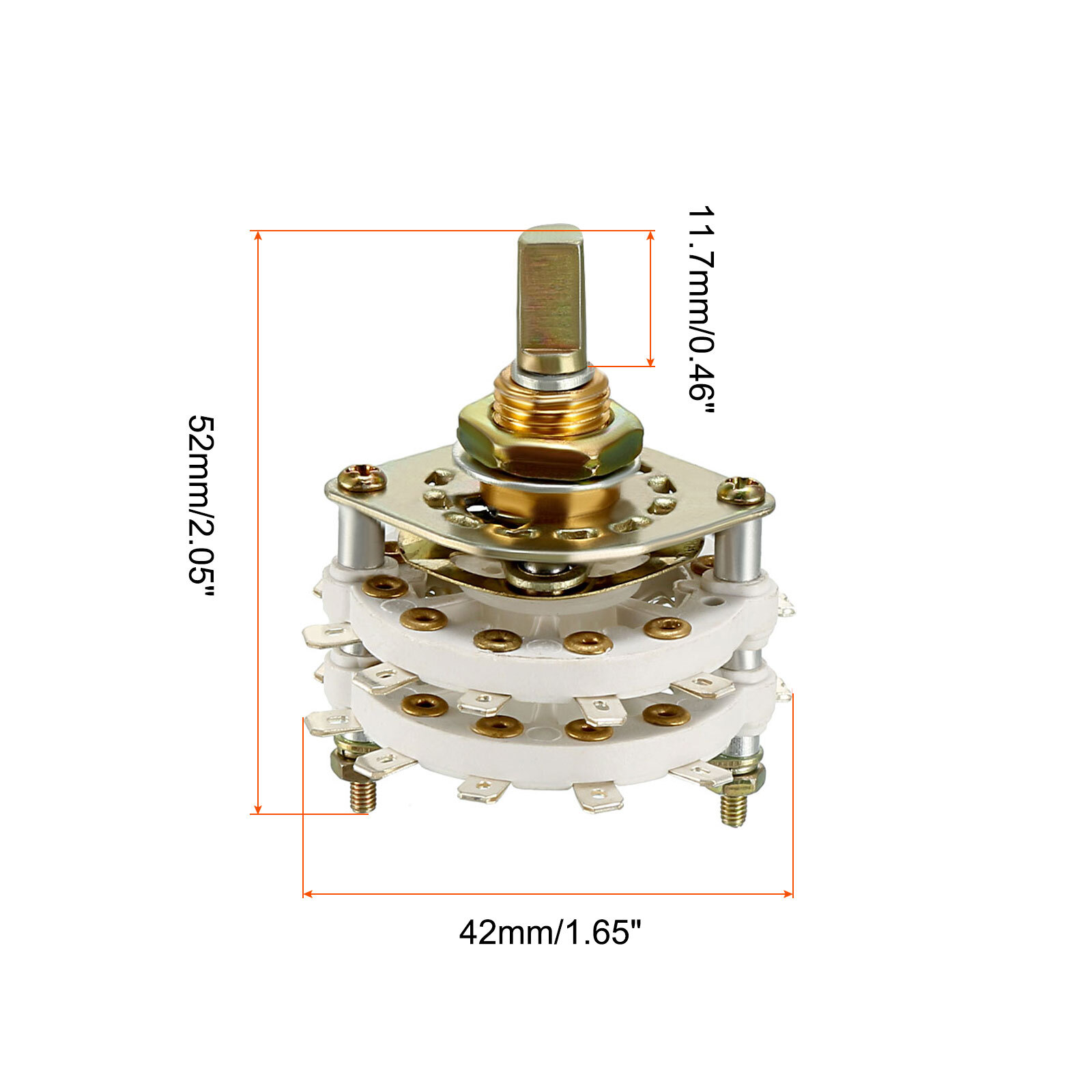 Band Selector Rotary Switch 2P10T 2 Pole 10 Position 2 Deck