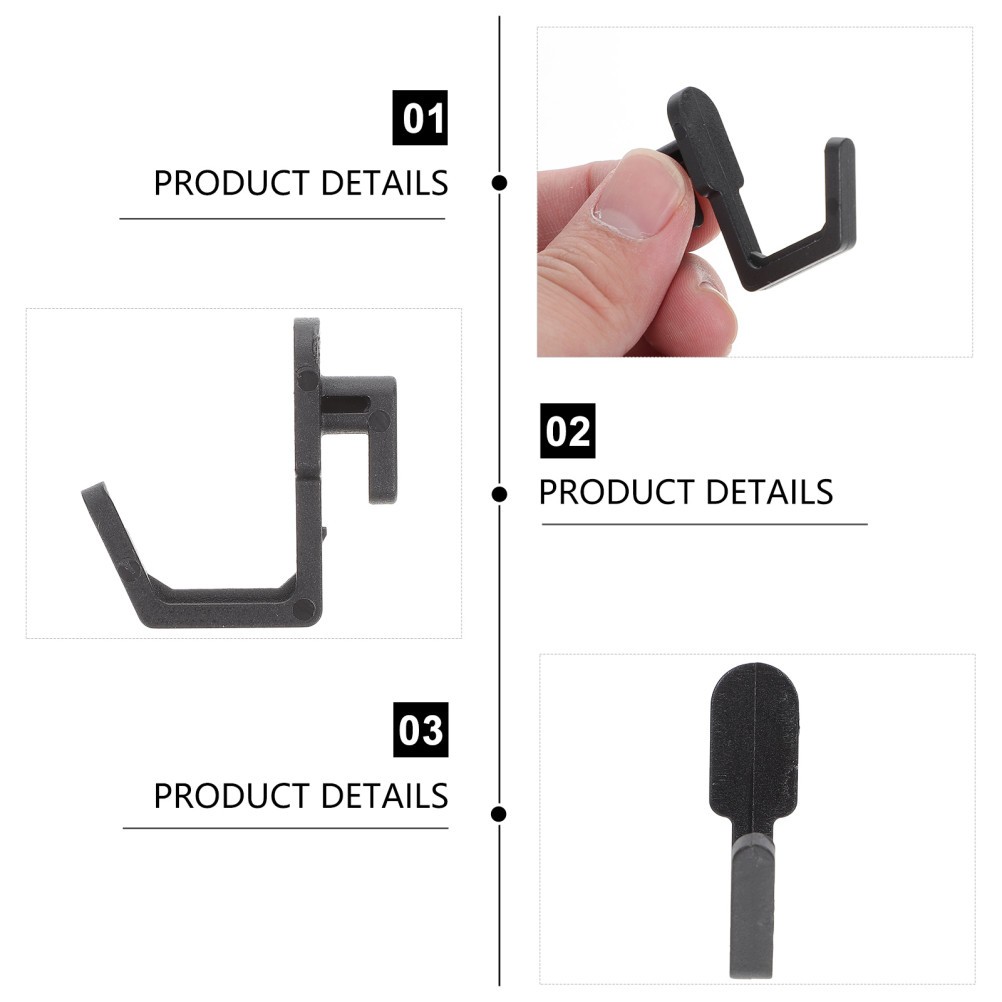 20Pcs Reusable Plastic J Shape Pegboard Hooks Display Hooks for Workshop