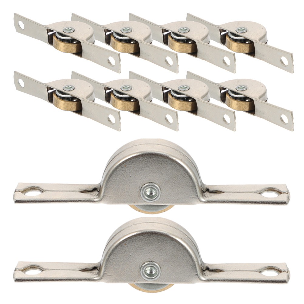 10 Pcs Cabinets Sliding Doors Pulleys Closet Rollers Replacement