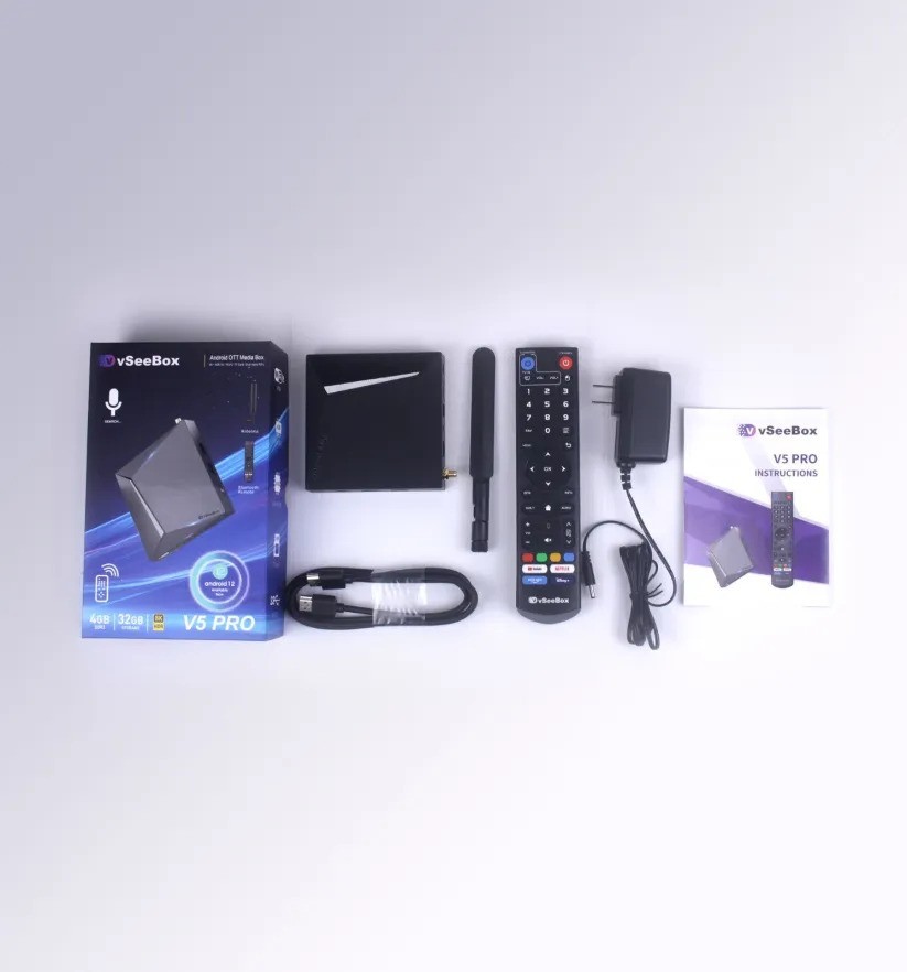 Vseebox V5 Pro 4K Android Set Top Box Home Multimedia Player With Remote