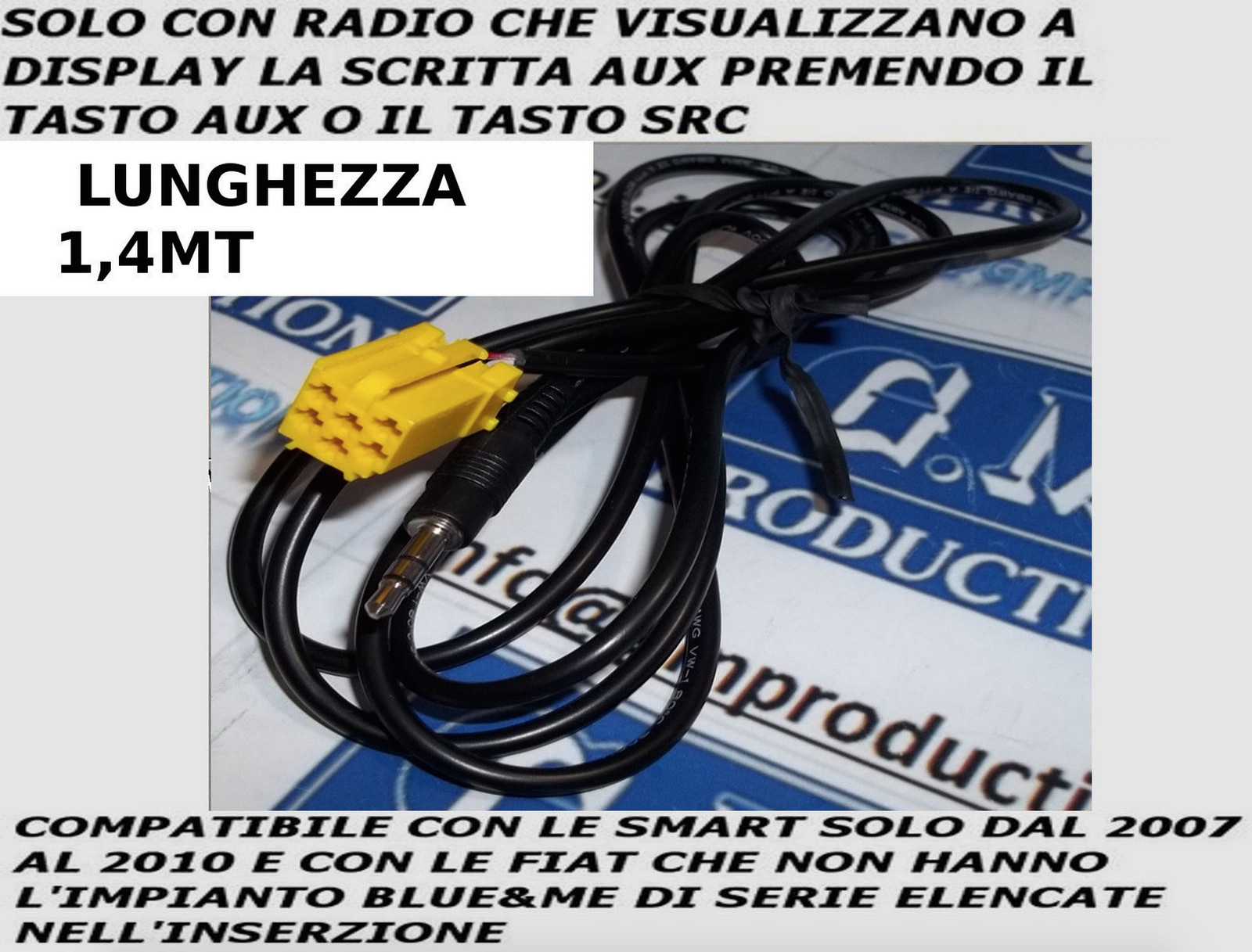 Mp3 Aux IN On Radio Fiat Grande Punto Evo 500 Panda Lancia Musa Alpha 159 1,4MT