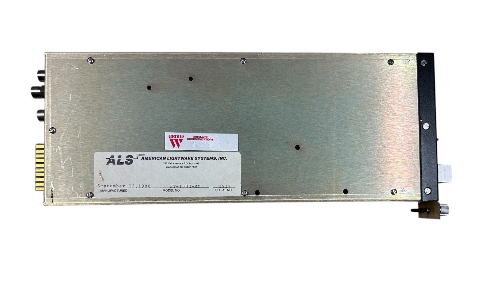 FT-1500-SM AMERICAN LIGHTWAVE SYSTEMS MODULE