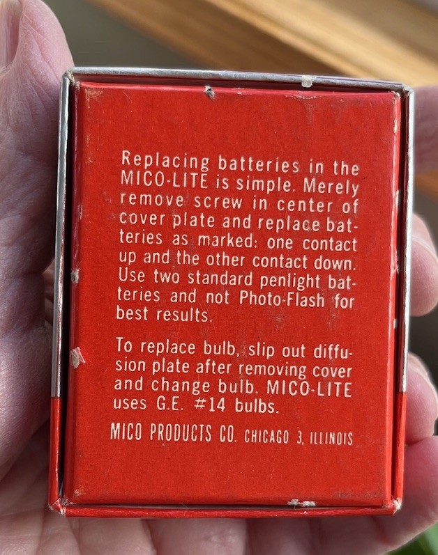 Vtg Micro-Vue Micro Lite BOX ONLY Chicago, IL BOX ONLY