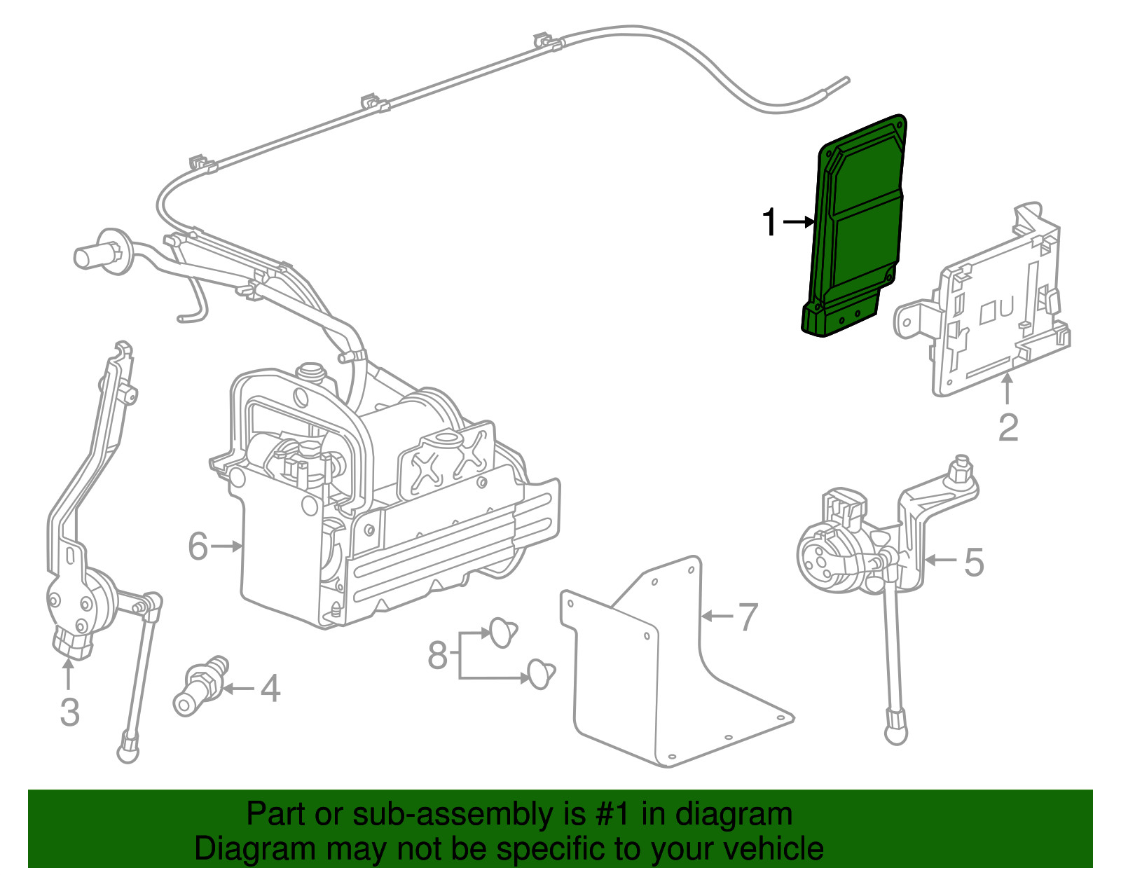 Genuine GM Active Suspension Control Module 23446609
