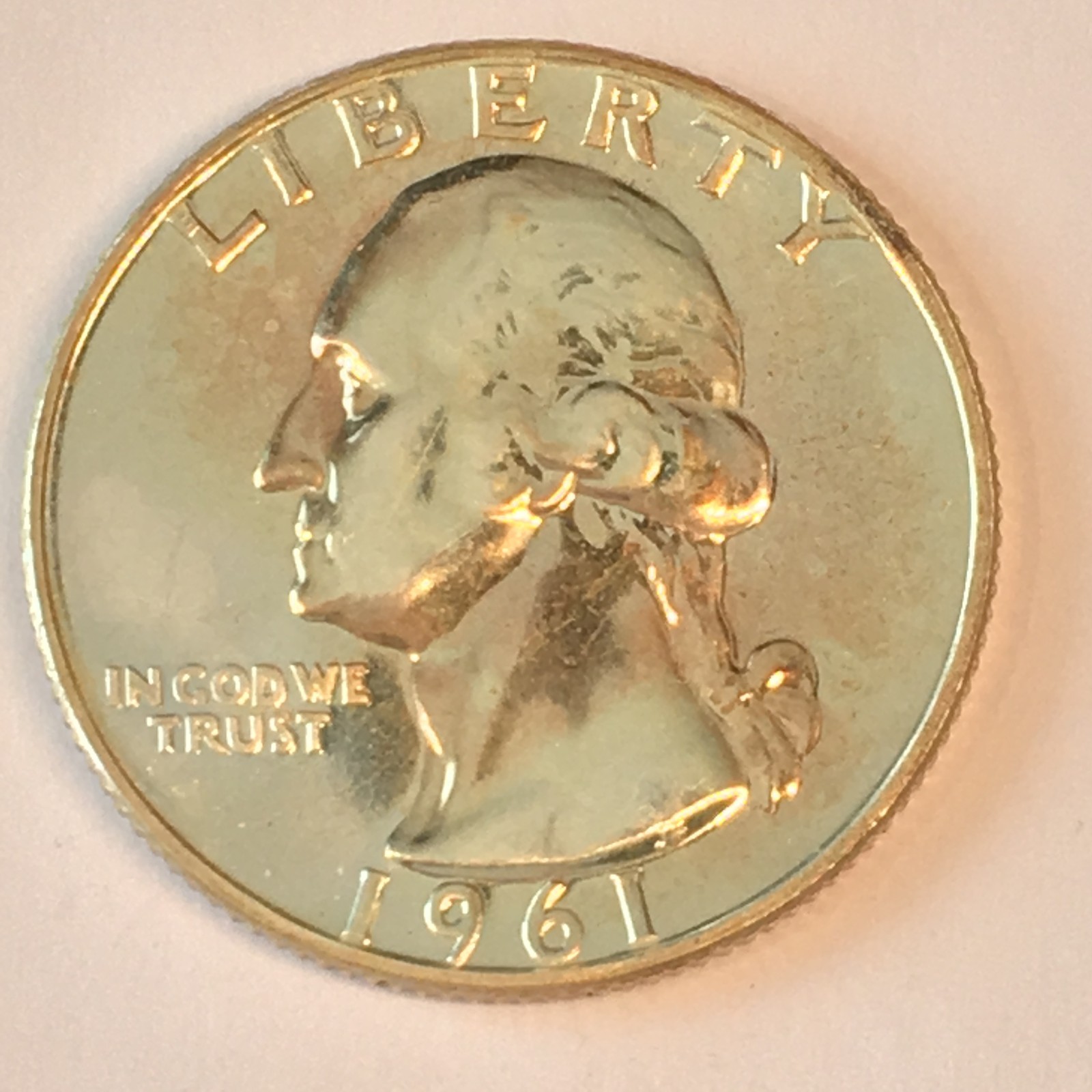 1961 Washington Silver Quarter- Nice PROOF - High Quality Scans #C097