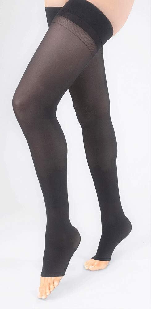 Carolon 0111404 Health Support Thigh High Compression Stocking Black - LOT of 3