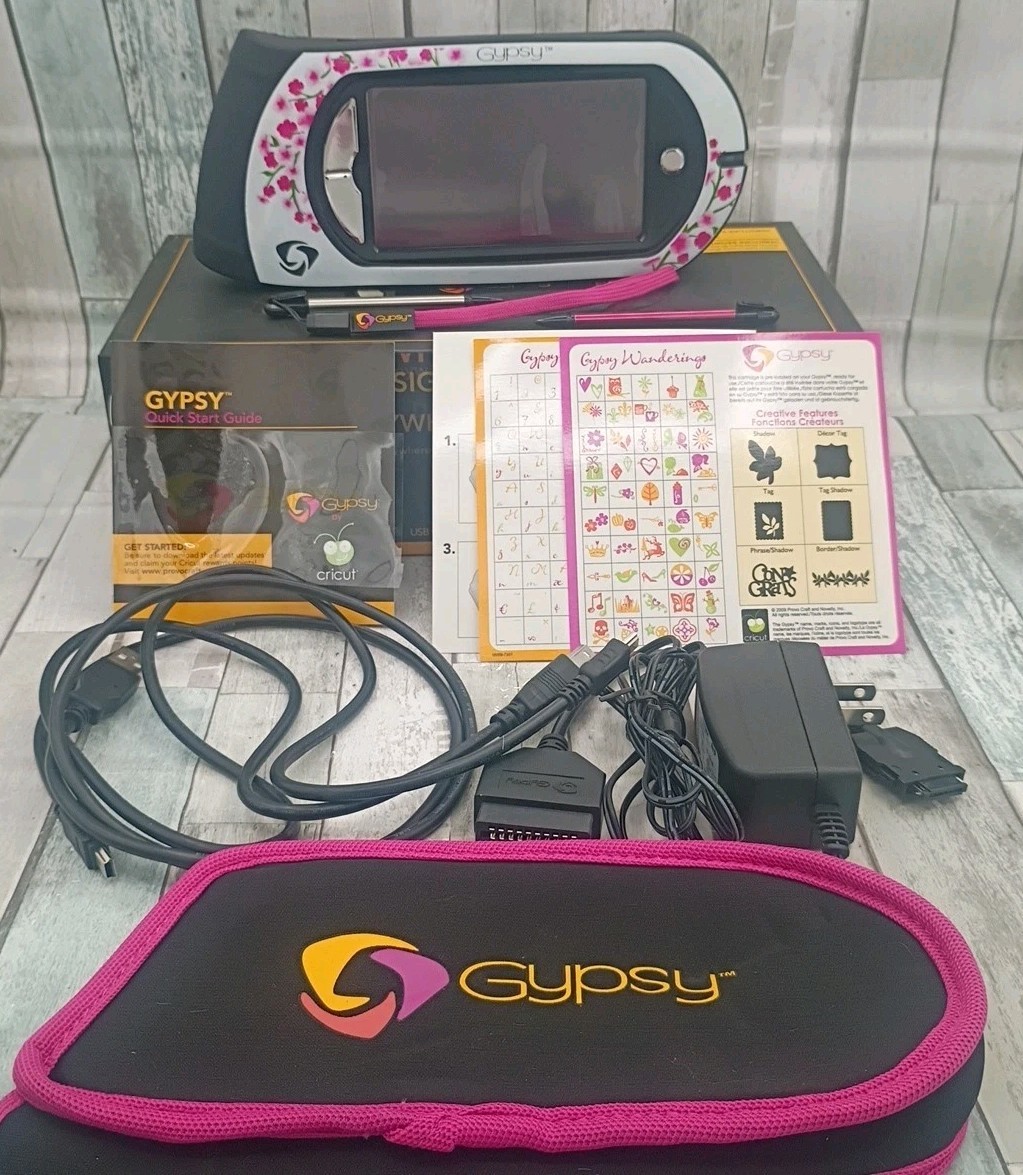 NON-WORKING Provo Craft Cricut Gypsy0001 Handheld Design Machine w/accessories