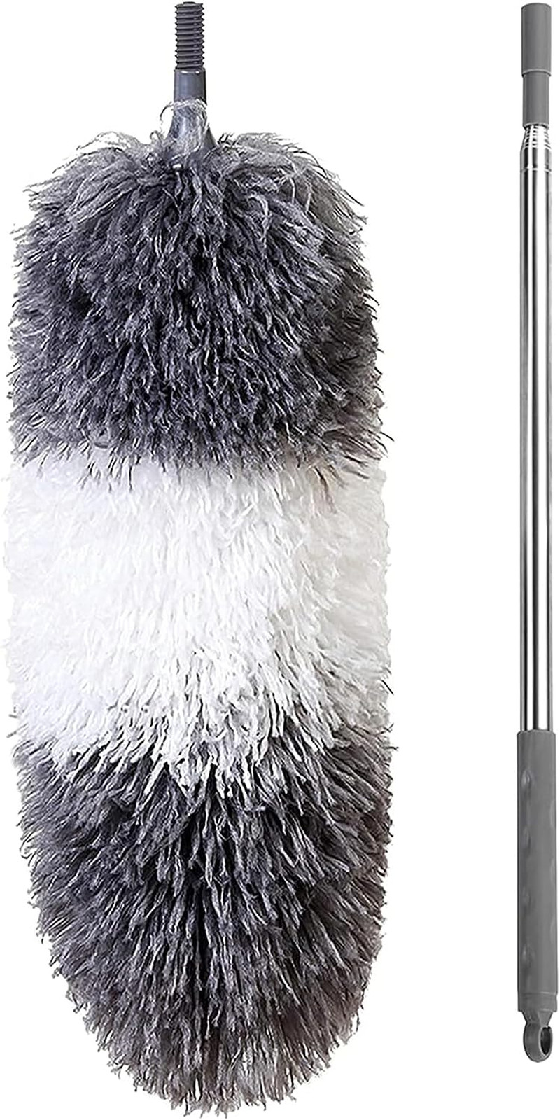 Microfiber Feather Duster with Extendable Pole and Bendable Head, 100" Telescopi