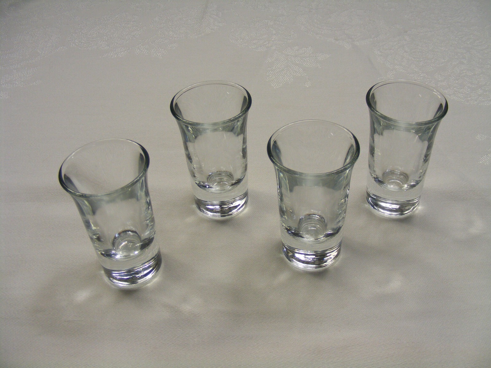 Vintage Lot of 4 Libbey Tall Shot Glasses 1oz Clear 1-d