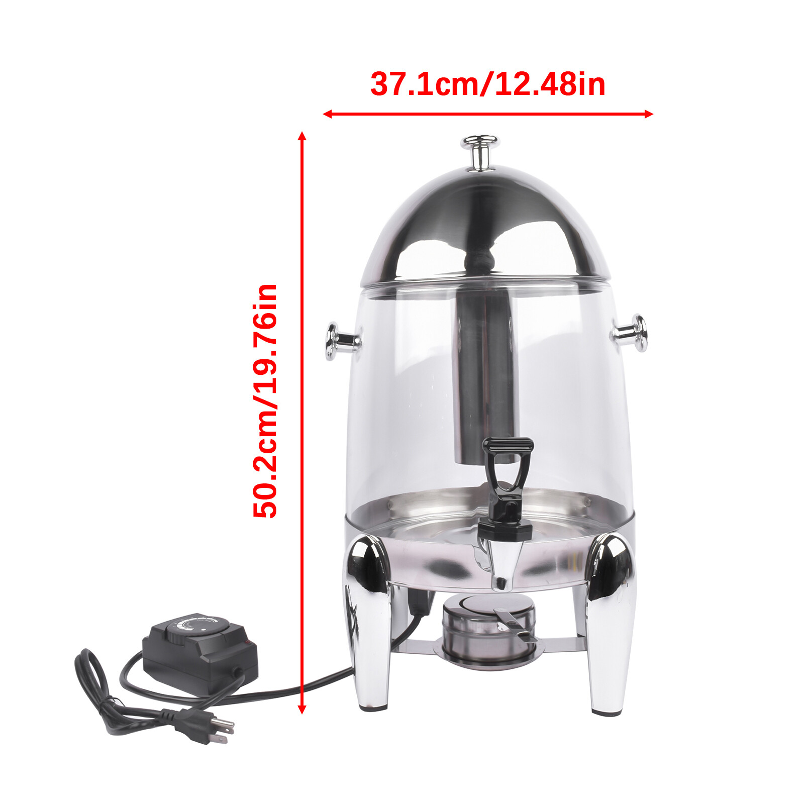 12L Cold & Hot Drink Dispenser w/Faucet, Lid for Hot Tea Cold Drink Coffee Juice