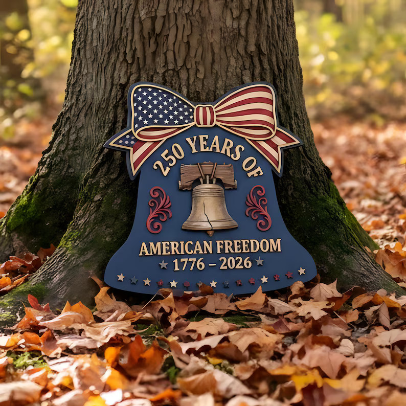 Liberty Bell Wall Sign with Rope