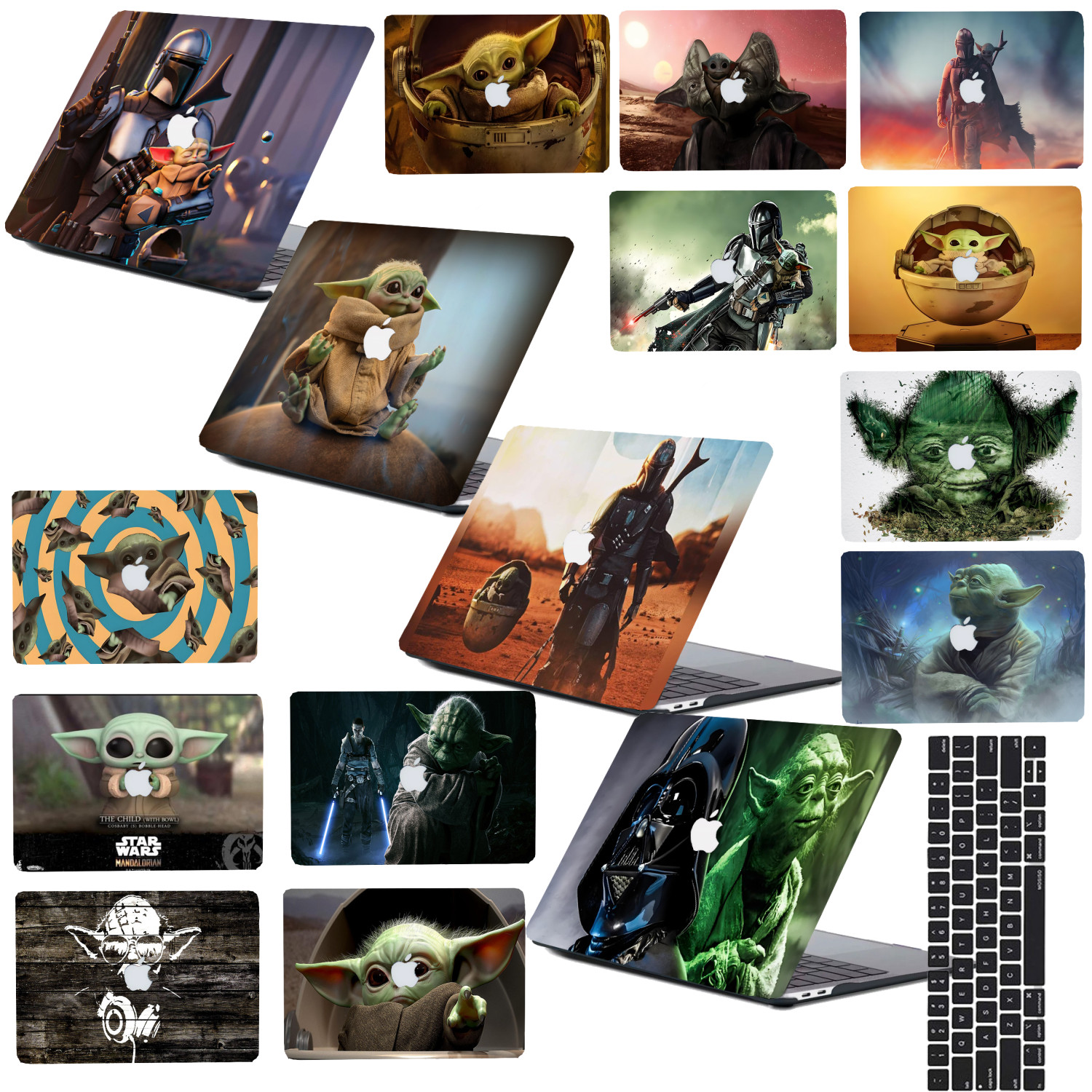 Star Wars Yoda Rubberized Hard Case Cover For New Macbook Pro Air M1 M2 M3 M4 M5