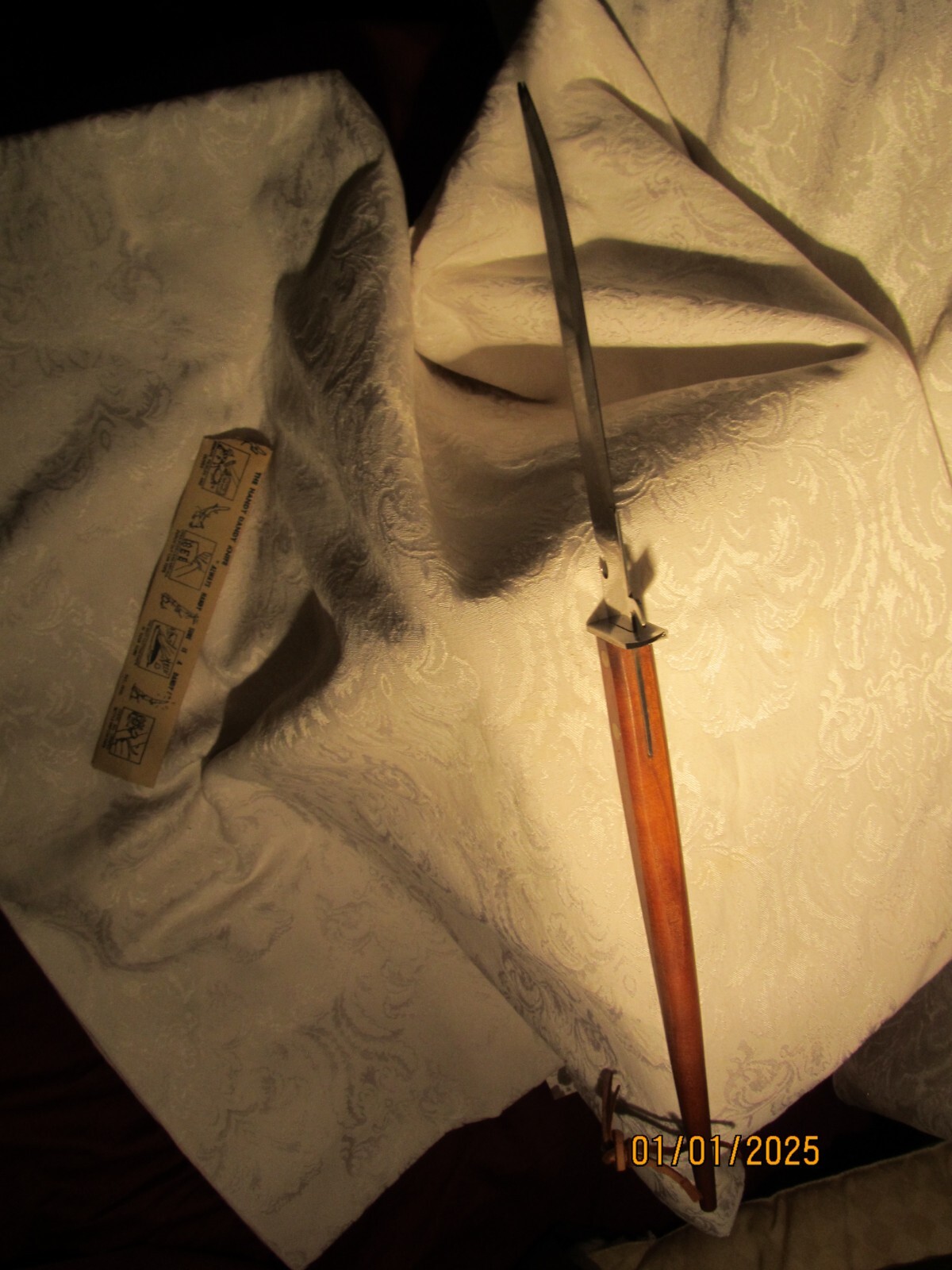 Vintage The Handy Dandy Kitchen Knife w/Wood Handle 19" Long